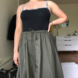 Midi military skirt